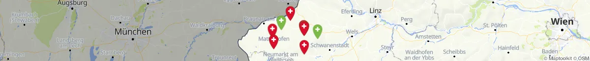 Map view for Pharmacies emergency services nearby Kirchheim im Innkreis (Ried, Oberösterreich)